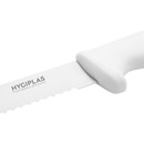 Couteau à trancher denté Hygiplas blanc 255mm